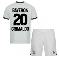 Dětský fotbalový dres Bayer Leverkusen Alejandro Grimaldo #20 2023-24 Venkovní Krátký Rukáv (+ trenýrky)